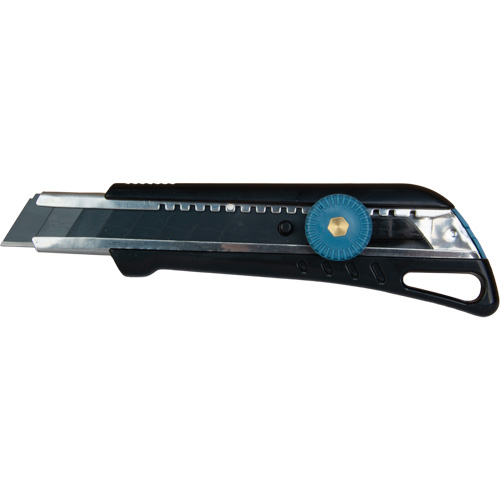 Couteau professionnel de 18 mm avec verrouillage &agrave; cliquet, Acier inoxydable, Robuste, Prise en Plastique Fastek