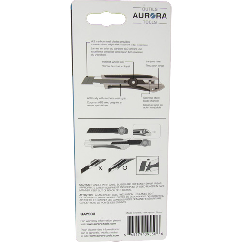 18mm Professional Knife, Stainless Steel, Heavy-Duty, Rubber Handle Fastek