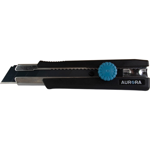 Couteau r&eacute;tractable de 25 mm, Acier inoxydable, Robuste, Prise en Caoutchouc Fastek