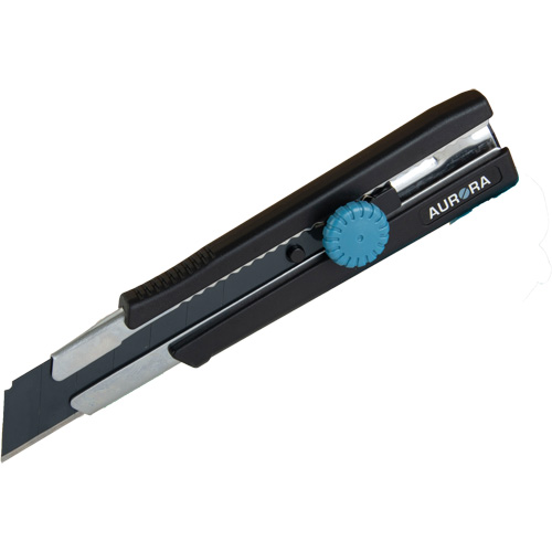 Couteau r&eacute;tractable de 25 mm, Acier inoxydable, Robuste, Prise en Caoutchouc Fastek