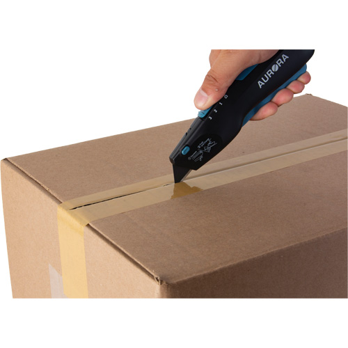 Couteau de s&eacute;curit&eacute; r&eacute;tractable , Acier inoxydable, Robuste, Prise en Plastique/Aluminium Fastek