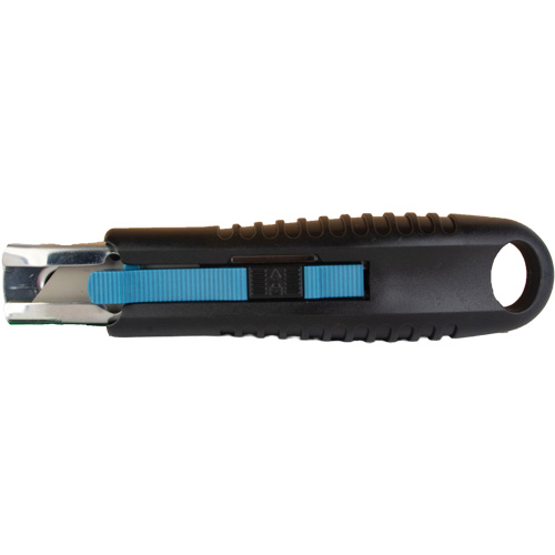 Couteau de s&eacute;curit&eacute; r&eacute;tractable standard, Acier inoxydable, Prise en Caoutchouc Fastek