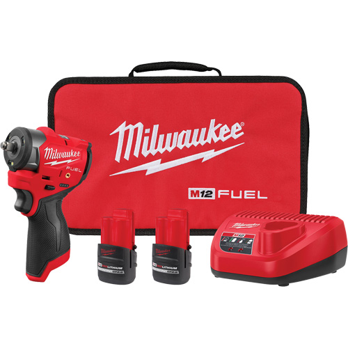 M12 FUEL Subcompact Impact Wrench with Friction Ring Kit, 12 V, 3/8" Socket Fastek