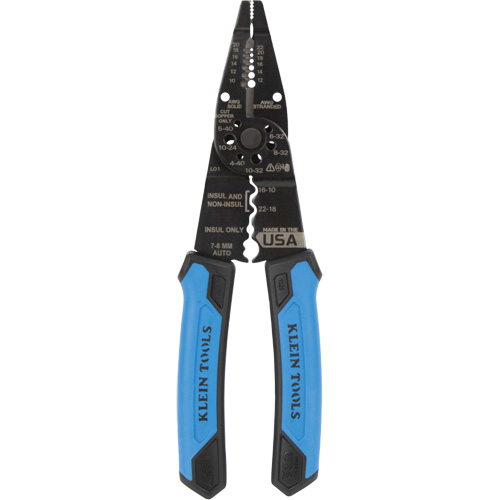 Long Nose Multi-Purpose Wire Stripper, 8-1/4" L, 10 - 20/12 - 22 AWG Fastek