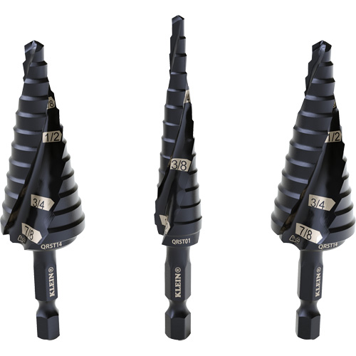 Step Drill Bit Set, 3 Pieces, High Speed Steel Fastek