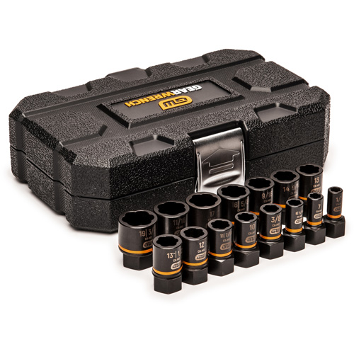 Jeu de douilles d'extraction Bolt Biter, 15 Mcx, Chocs, Prise de 1/4"/3/8" Fastek