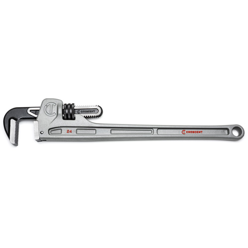 Pipe Wrench, 3-1/2" Jaw Capacity, 24" Long, Powder Coated Finish, Ergonomic Handle Fastek