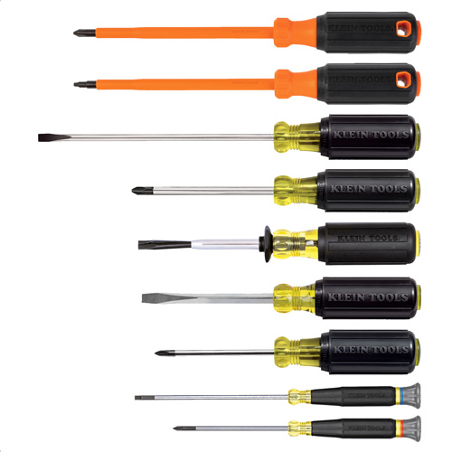 Electrician Screwdriver Set, 9 Pcs. Fastek