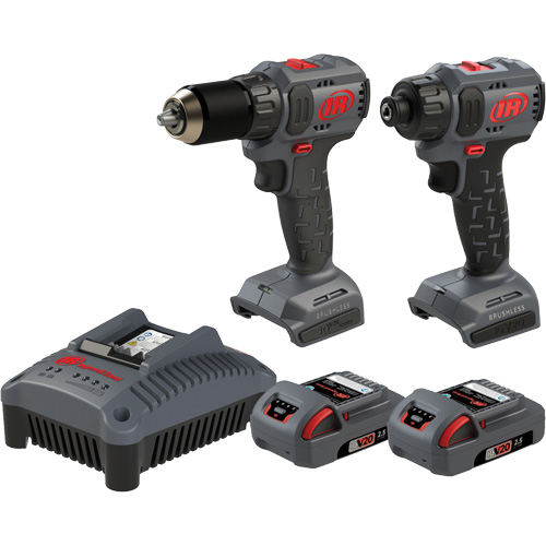 Compact Drill & Screwdriver Cordless Combo Tool Kit, Lithium-Ion, 20 V Fastek