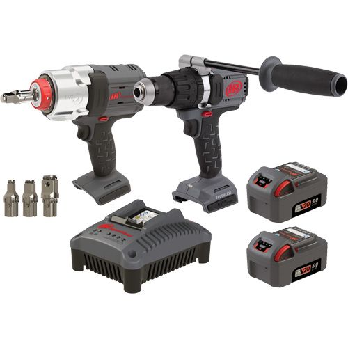 Hammer Drill & Impact Wrench Combo Kit, Lithium-Ion, 20 V Fastek