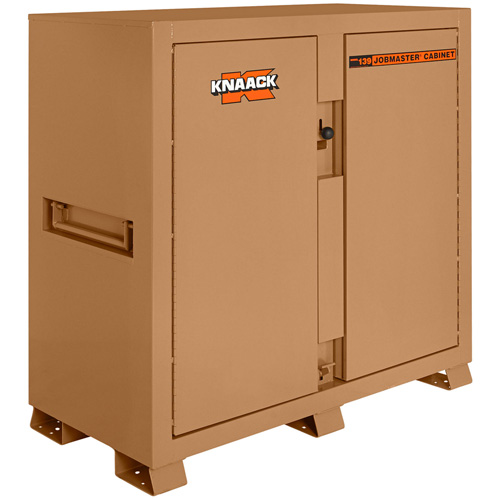 Model 139 Jobsite Cabinet with Padlock, Steel, 59.4 Cubic Feet, Tan Fastek