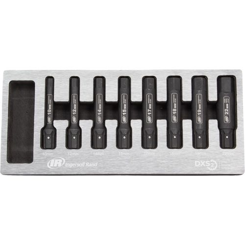 Metric Bit Impact Socket Set, Hex, 8 Pcs Fastek