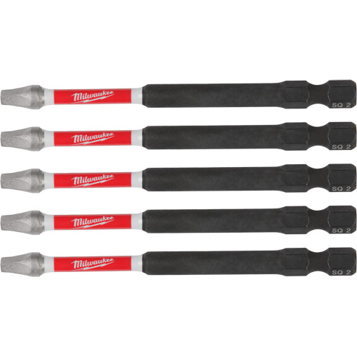 SHOCKWAVE Impact Recess Power Bits, Square, 2 Tip, 3-1/2" Length Fastek