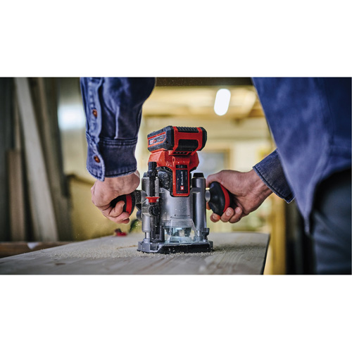 Professional Cordless Compact Router with Fixed Base & Plunge Base (Tool Only) Fastek