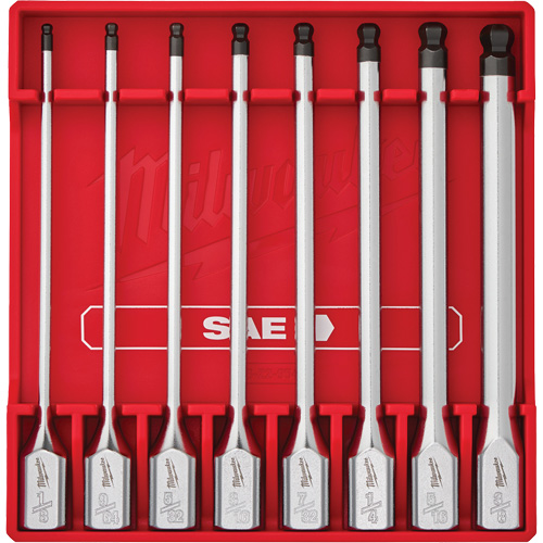 Long SAE Bit Socket Set, Hex Ball, 3/8" Drive, 8 Pcs Fastek