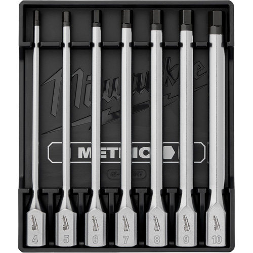 Long Metric Bit Socket Set, Hex, 3/8" Drive, 7 Pcs Fastek