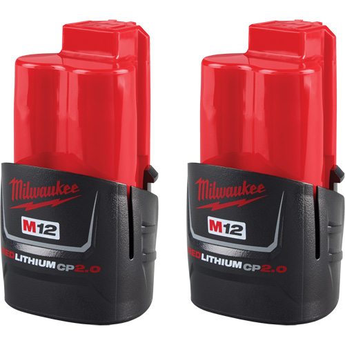 M12 REDLITHIUM CP2.0 Compact Batteries, Lithium-Ion, 12 V, 2 Ah Fastek
