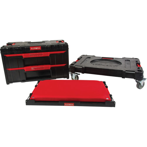 Socle roulant Arx avec jeu de roulettes pivotantes 3 mcx, 23-1/10" x 15" x 13-2/5', Noir Fastek