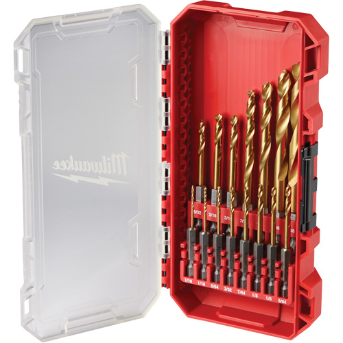 SHOCKWAVE Impact-Duty Drill Bit  Set, 15 Pieces, Titanium Fastek