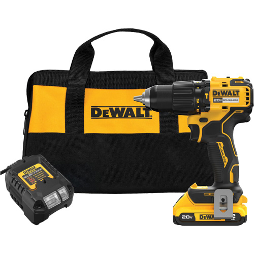 MAX* Brushless Cordless Hammer Drill Kit, Lithium-Ion, 20 V, 1/2" Chuck Fastek
