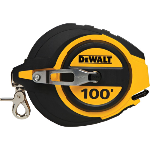 Closed Case Long Tape Measure, 100', Imperial Graduations Fastek