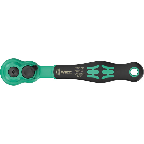 Cl&eacute; &agrave; cliquet Zyklop Comfort avec levier dinversion, Prise de 1/4", Poign&eacute;e Ergonomique Fastek