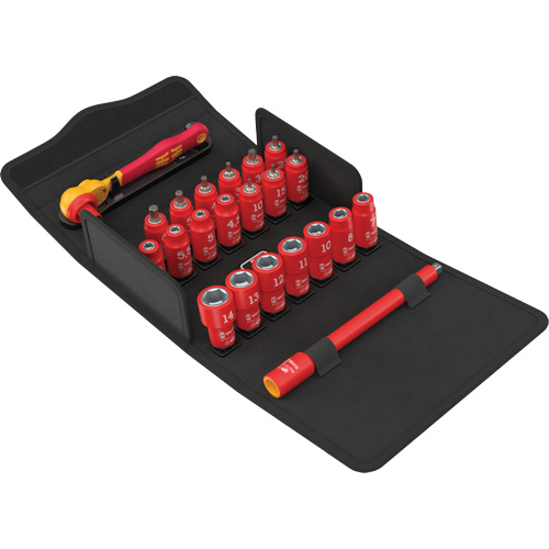 Jeu de cl&eacute; &agrave; cliquet SA VDE 1 Zyklop isolant avec levier dinversion Fastek