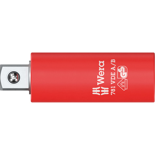 A/B VDE Insulated Connector, 1/4" Drive, 3/8" Socket, 2.78" L, Ball Fastek