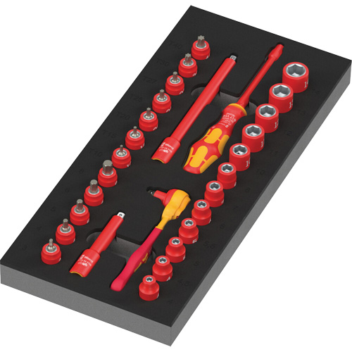 Insert en mousse pour jeu avec cliquet 8007 A VDE Zyklop VDE 1, 1000 V, 30 M Fastek