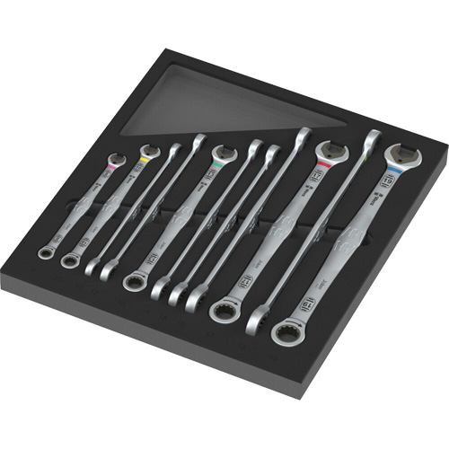 Insert en mousse 9735 pour jeu 6007 Joker 1, Combinaison &agrave; cliquet, 12 morcea Fastek