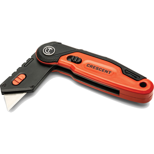 Folding Utility Knife, 1" Blade, Steel Blade, Aluminum Handle Fastek