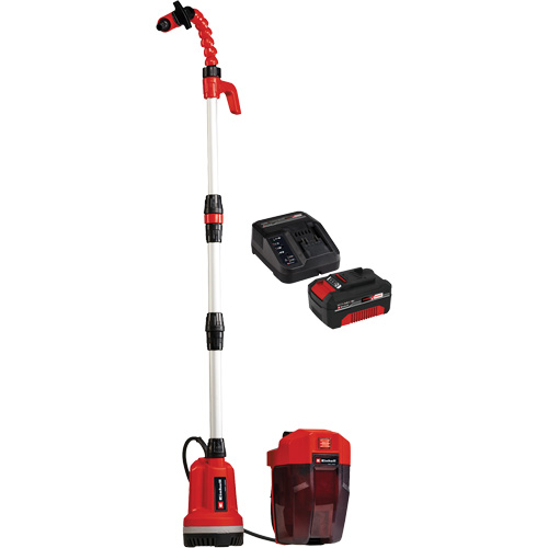Pompe &agrave; eau propre pour baril de pluie sans fil avec batterie 4 Ah et ensemble de d&eacute;part de chargeur, 18 V, 792,5 gal./min Fastek
