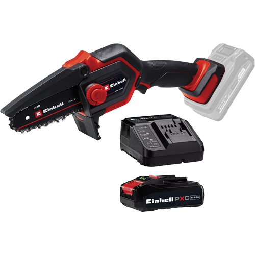 Scie &agrave; chaîne d'&eacute;lagage compacte sans fil avec batterie 2,5 Ah et ensemble de d&eacute;part de chargeur, 6", &agrave; pile, 18 V Fastek
