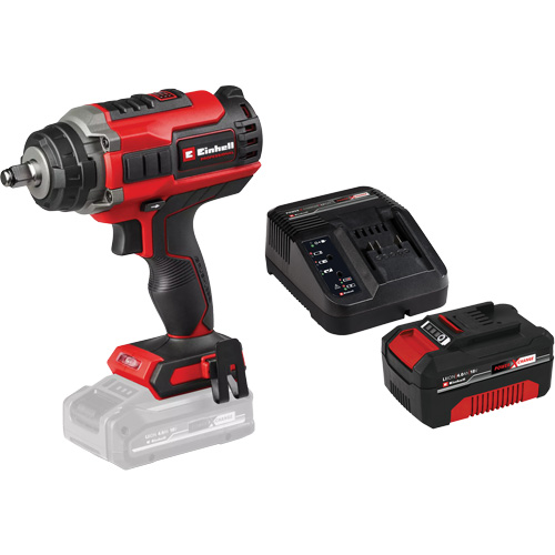 Cl&eacute; &agrave; chocs professionnelle sans fil avec batterie 4 Ah PXC et ensemble de d&eacute;part de chargeur, 18 V, Mandrin 1/2" Fastek