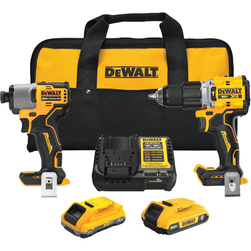 Ensemble de perceuse-visseuse sans fil et sans balais de premi&egrave;re qualit&eacute; XR, 20 V Fastek