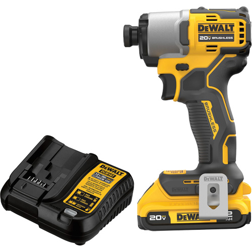 Brushless Cordless Impact Driver Kit, 1/4", 1700 in-lbs Max. Torque, 20 V, Lithium-Ion Fastek