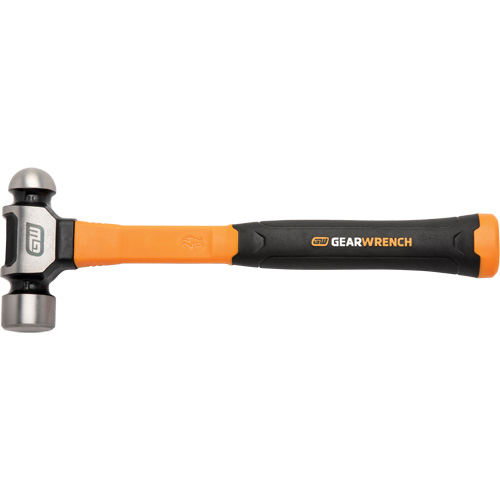 Ball Pein Hammer, 24 oz. Head Weight, Plain/Polished Face, Fibreglass Handle Fastek
