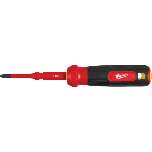 Tournevis &agrave; embouts interchangeables &agrave; tige articul&eacute;e isol&eacute; 1000 V, 2-en-1, 8-4/5" lo, Prise Coussin&eacute;e Fastek