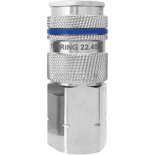 Raccord industriel rapide QUIKSILVER, Laiton nickel&eacute;, 1/2", NPT femelle, 500 psi Fastek