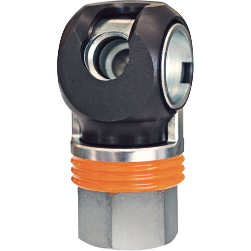 TOPQUIK SC Industrial Quick Coupler, Nickel-Plated Steel, 1/2", Female NPT, 359 PSI Fastek