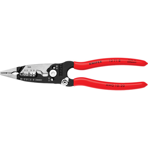 Pince &agrave; d&eacute;nuder forg&eacute;e, 8" lo, 10 - 20 AWG Fastek