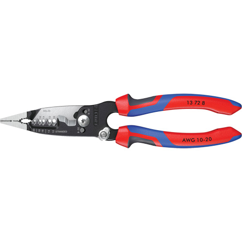 Pince &agrave; d&eacute;nuder forg&eacute;e avec poign&eacute;e KNIPEXTEND, 8" lo, 10 - 20 AWG Fastek