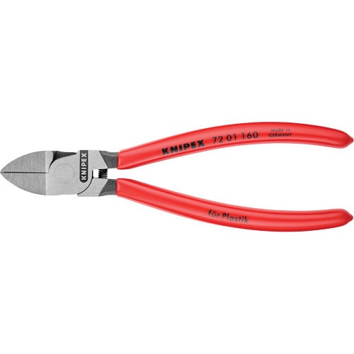 Diagonal Pliers for Flush Cutting Plastics, 6-1/4" L Fastek