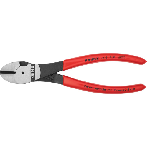 High Leverage Diagonal Cutting Pliers, 7-1/4" L Fastek