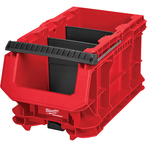 PACKOUT Compact Crate, 15-1/2" x 9-1/2" x 8-3/4", Black/Red Fastek