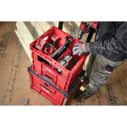 PACKOUT XL Crate, 15-3/4" x 18-5/8" x 15", Black/Red Fastek