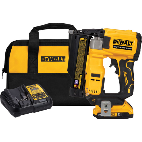 ATOMIC COMPACT SERIES Brushless Cordless 23 Ga. Pin Nailer Kit, 20 V, Lithium-Ion Fastek