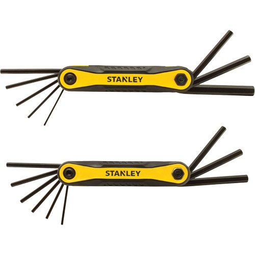 2-Piece Durable Folding Hex Keys, 8 Pcs., Metric & Imperial Fastek