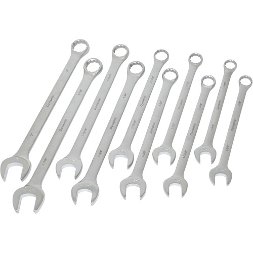Contractor Series SAE Wrench Set, Combination, 10 Pieces, Imperial Fastek