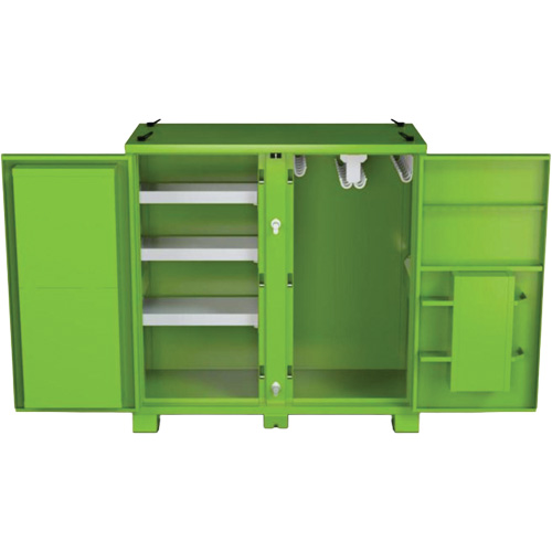 Armoire de rangement d'&eacute;PI sur place, Acier, Vert lime haute visibilit&eacute; Fastek